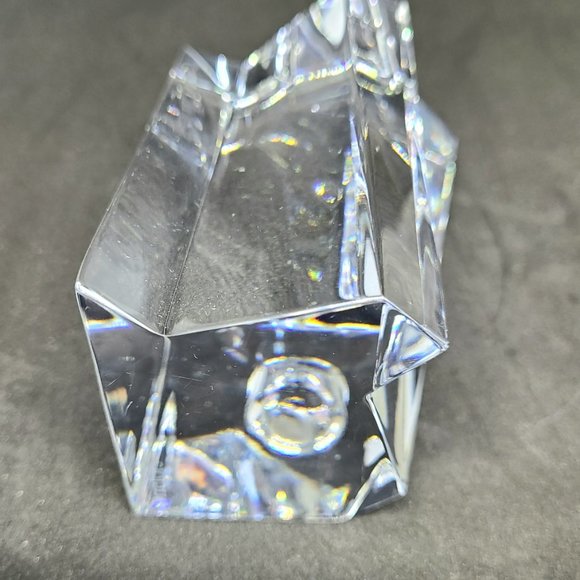 Orrefors Sweden abstract shape clear glass crystal candleholder/candlestick. - Picture 7 of 9